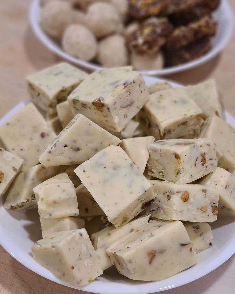 White Chocolate and Nuts Burfi